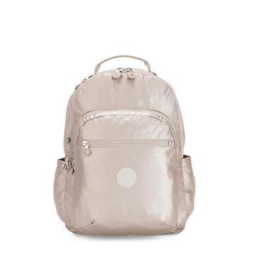 Kipling Seoul Large Metallic 15" Backpack Laptop Bags Metallic Glow | CA 1657TC